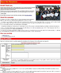 Save the Stanmore - campaign website