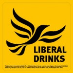 Square Aqua Beermat - Liberal Drinks Logo